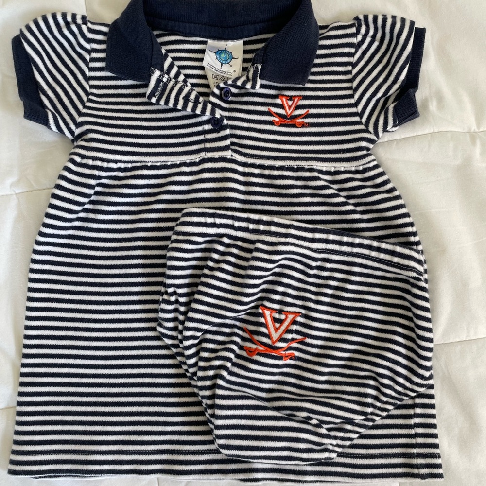 Great condition University of Virginia dress and bloomers set.